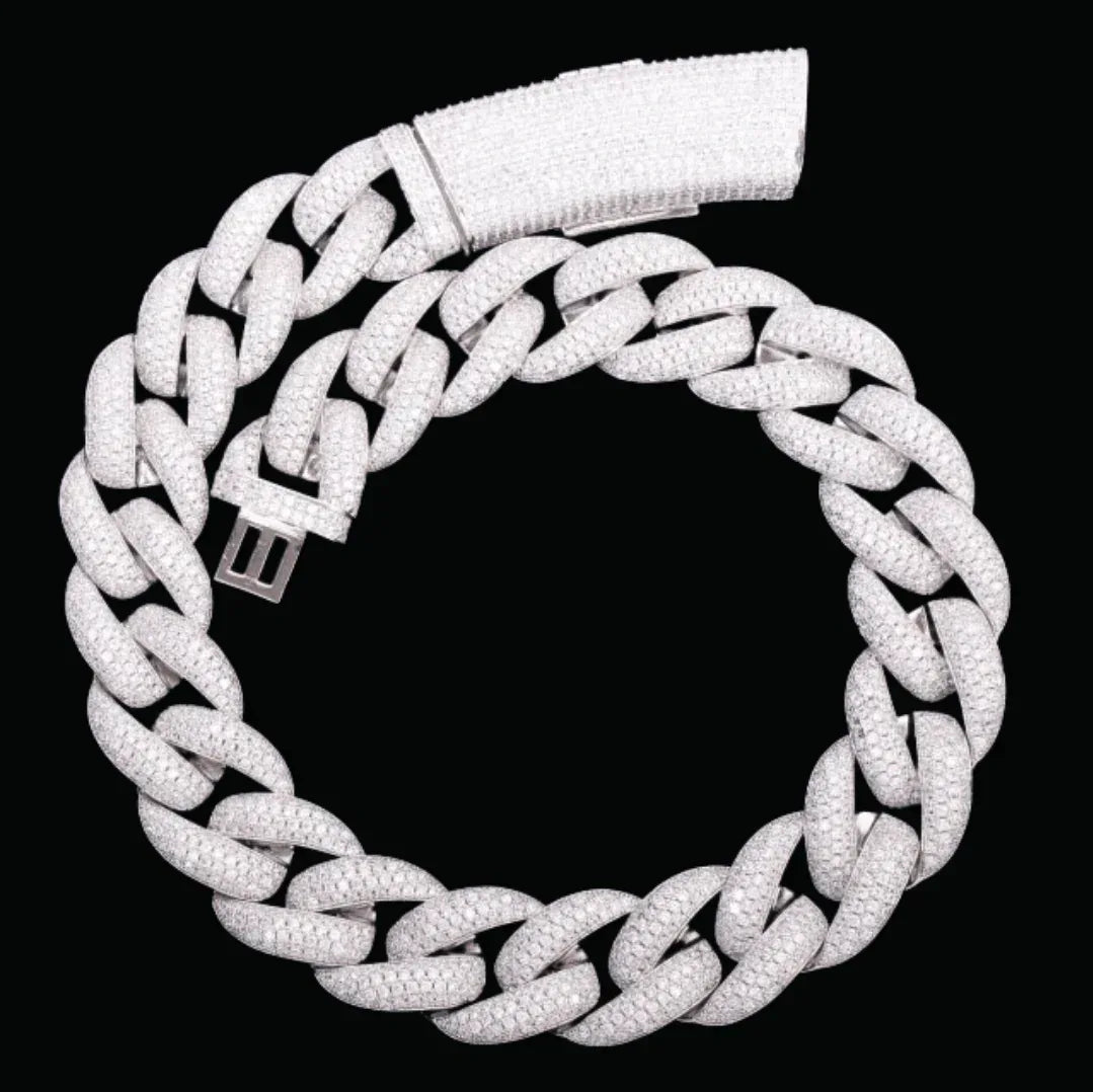 20MM Miami Cuban Iced Out Necklace Chain - CaratixJewelry